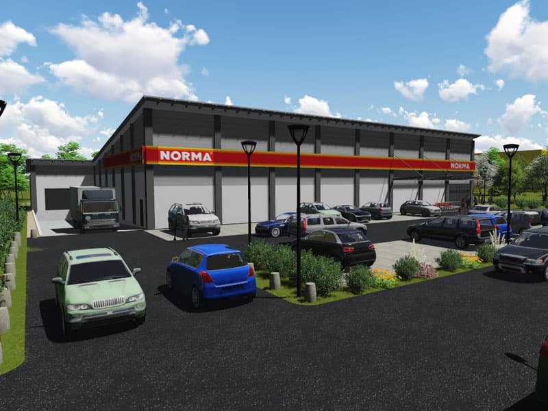 Neubau: Einkaufsmarkt in Erfurt